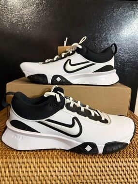 Nike Air Diamond Varsity Turf Men's Baseball Shoes FN7454-102 Size 9.5 Black